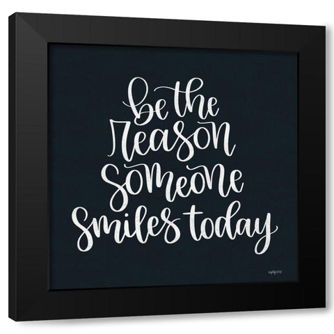 Be the Reason Black Modern Wood Framed Art Print with Double Matting by Imperfect Dust