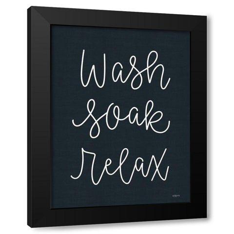Wash-Soak-Relax Black Modern Wood Framed Art Print with Double Matting by Imperfect Dust