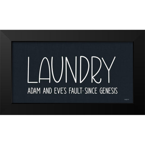 Adam and Eves Fault Black Modern Wood Framed Art Print by Imperfect Dust