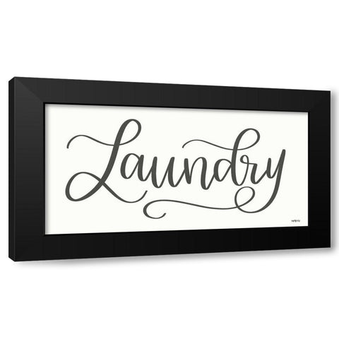 Laundry Black Modern Wood Framed Art Print with Double Matting by Imperfect Dust