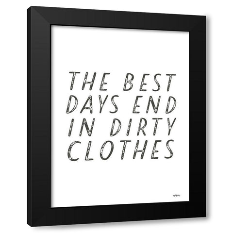 The Best Days Black Modern Wood Framed Art Print with Double Matting by Imperfect Dust