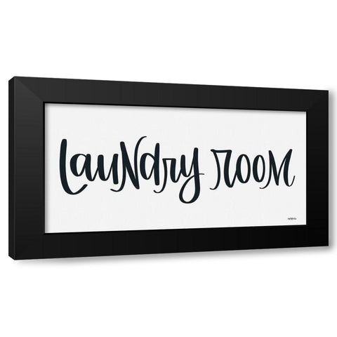 Laundry Room Black Modern Wood Framed Art Print by Imperfect Dust