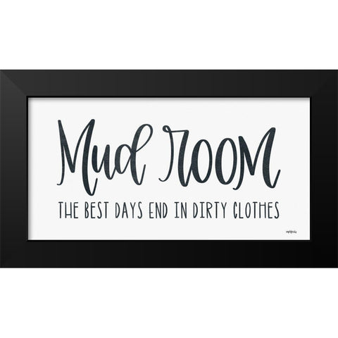 Mud Room Black Modern Wood Framed Art Print by Imperfect Dust