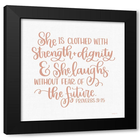 Strength And Dignity Black Modern Wood Framed Art Print by Imperfect Dust