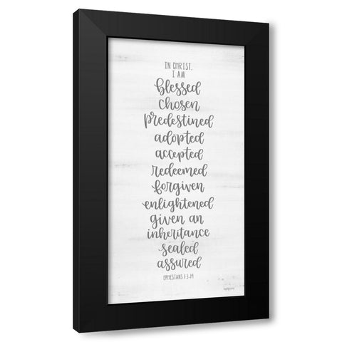 In Christ Black Modern Wood Framed Art Print with Double Matting by Imperfect Dust