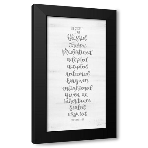 In Christ Black Modern Wood Framed Art Print by Imperfect Dust