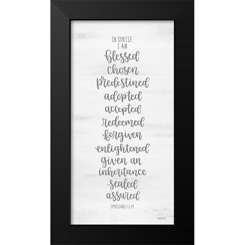 In Christ Black Modern Wood Framed Art Print by Imperfect Dust