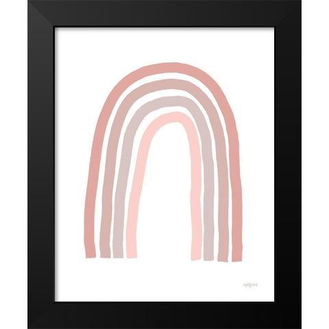 Rainbow Black Modern Wood Framed Art Print by Imperfect Dust