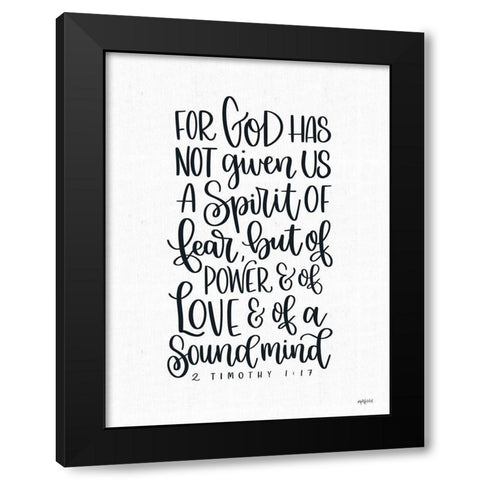 A Sound Mind Black Modern Wood Framed Art Print by Imperfect Dust