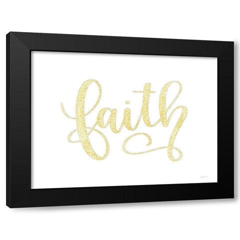 Faith Black Modern Wood Framed Art Print by Imperfect Dust