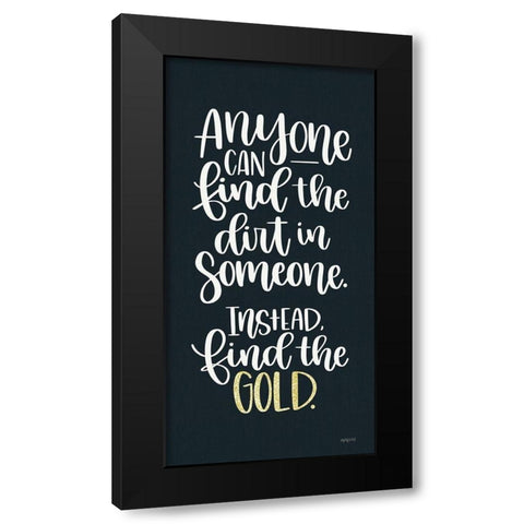 Find the Gold Black Modern Wood Framed Art Print with Double Matting by Imperfect Dust