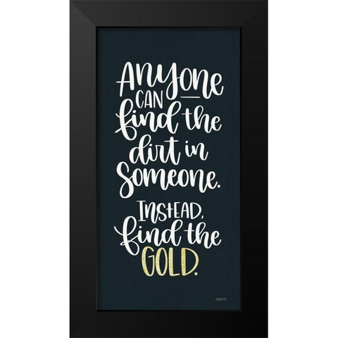 Find the Gold Black Modern Wood Framed Art Print by Imperfect Dust