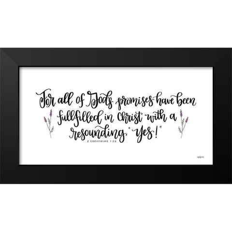 Gods Promises Black Modern Wood Framed Art Print by Imperfect Dust