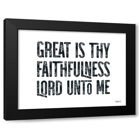 Great is Thy Faithfulness Black Modern Wood Framed Art Print by Imperfect Dust