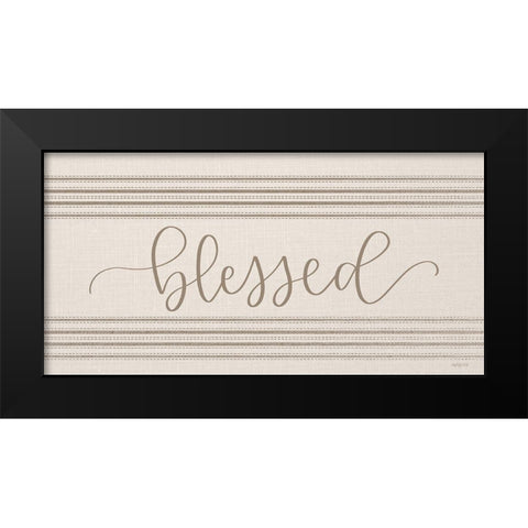 Blessed Black Modern Wood Framed Art Print by Imperfect Dust