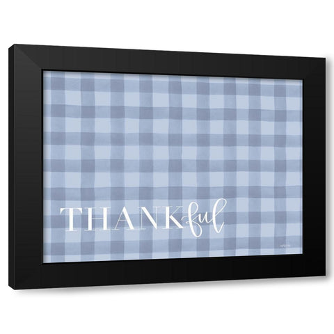 Thankful Black Modern Wood Framed Art Print by Imperfect Dust