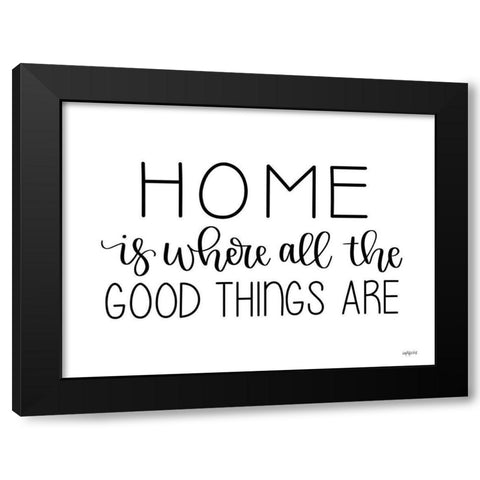 Where the Good Things Are Black Modern Wood Framed Art Print with Double Matting by Imperfect Dust