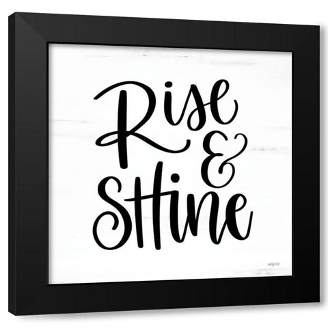 Rise And Shine      Black Modern Wood Framed Art Print with Double Matting by Imperfect Dust