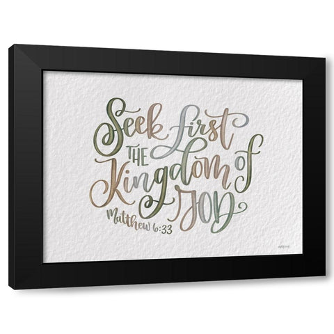 Seek First the Kingdom Black Modern Wood Framed Art Print with Double Matting by Imperfect Dust