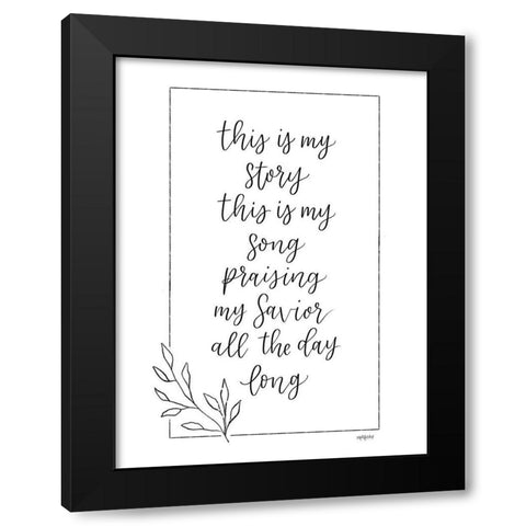 Praising My Savior Black Modern Wood Framed Art Print by Imperfect Dust