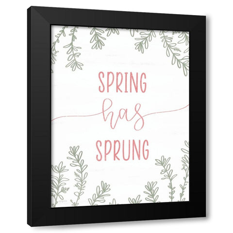 Spring has Sprung Black Modern Wood Framed Art Print by Imperfect Dust