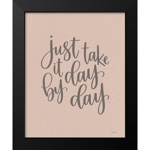 Day by Day Black Modern Wood Framed Art Print by Imperfect Dust