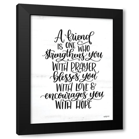 A Friend Black Modern Wood Framed Art Print by Imperfect Dust