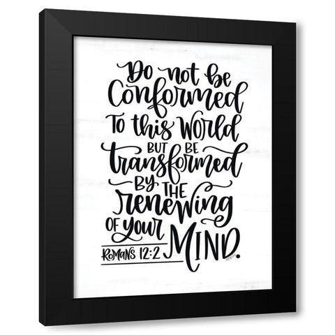 Be Transformed Black Modern Wood Framed Art Print with Double Matting by Imperfect Dust