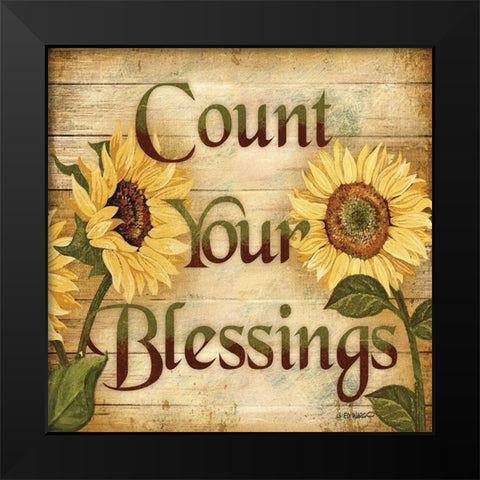 Count Your Blessings Black Modern Wood Framed Art Print by Wargo, Ed