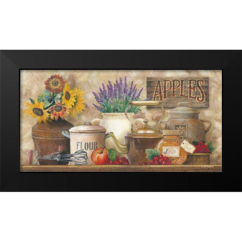 Antique Kitchen Black Modern Wood Framed Art Print by Wargo, Ed
