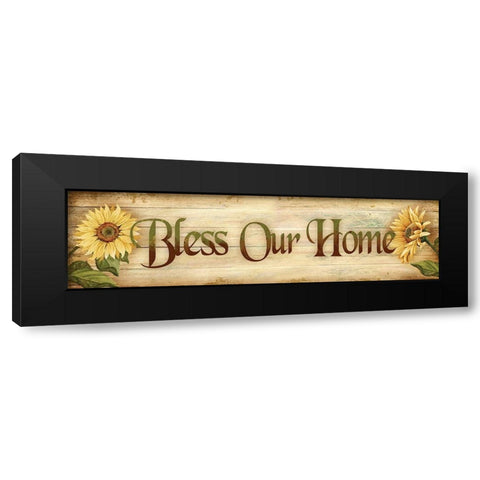Bless Our Home Black Modern Wood Framed Art Print with Double Matting by Wargo, Ed