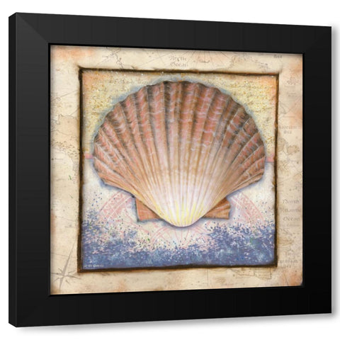 Shell Black Modern Wood Framed Art Print by Wargo, Ed