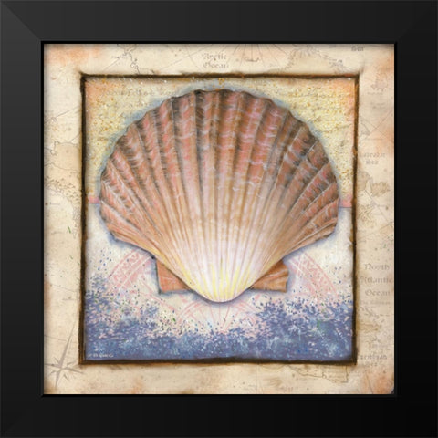 Shell Black Modern Wood Framed Art Print by Wargo, Ed