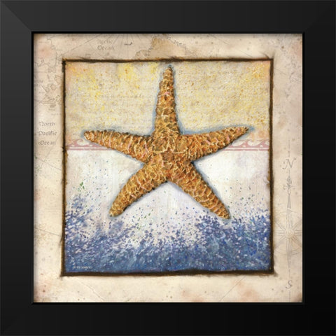 Starfish Black Modern Wood Framed Art Print by Wargo, Ed