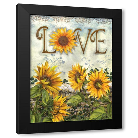 Love Black Modern Wood Framed Art Print with Double Matting by Wargo, Ed
