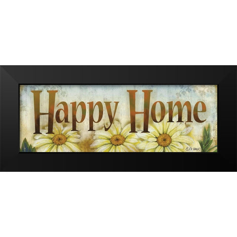 Happy Home Black Modern Wood Framed Art Print by Wargo, Ed