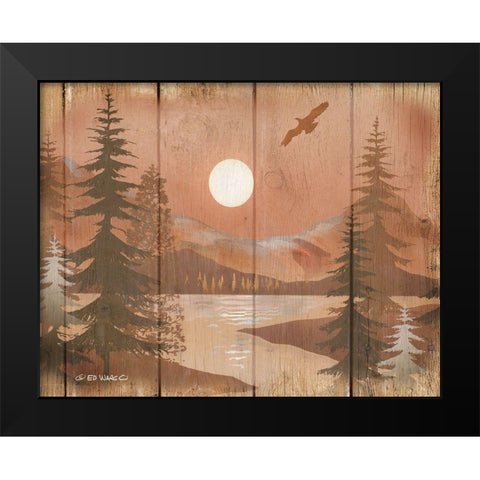 Full Moon II Black Modern Wood Framed Art Print by Wargo, Ed