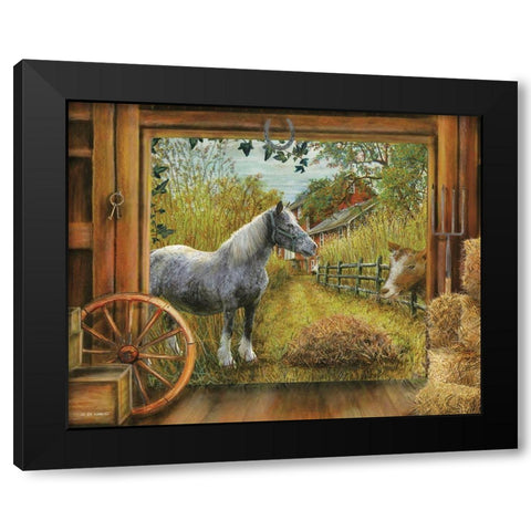 Barn View I Black Modern Wood Framed Art Print by Wargo, Ed