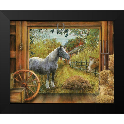 Barn View I Black Modern Wood Framed Art Print by Wargo, Ed