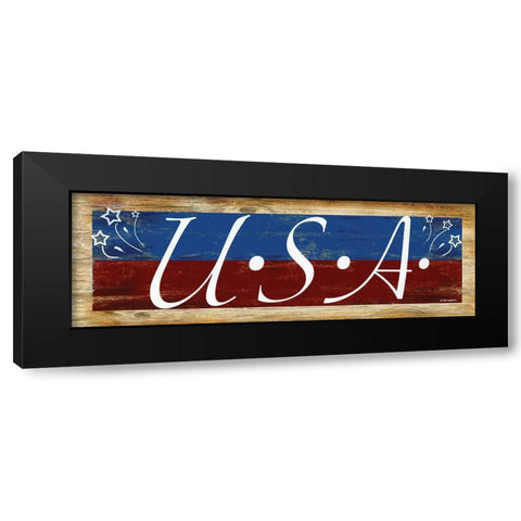 USA Black Modern Wood Framed Art Print by Wargo, Ed