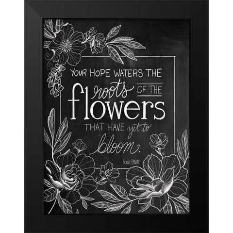 Yet to Bloom Black Modern Wood Framed Art Print by House Fenway