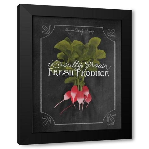 Fresh Radishes Black Modern Wood Framed Art Print by House Fenway