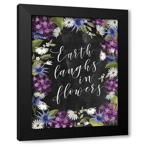 Earth Laughs in Flowers  Black Modern Wood Framed Art Print by House Fenway