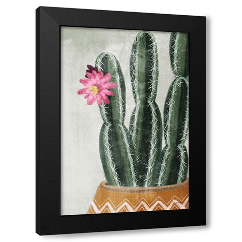 Flowering Cactus Black Modern Wood Framed Art Print by House Fenway