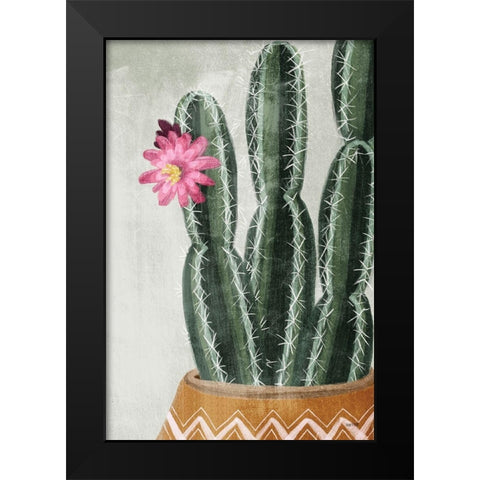 Flowering Cactus Black Modern Wood Framed Art Print by House Fenway