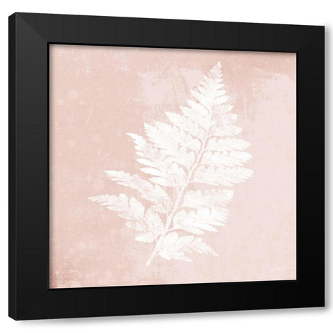 Blush Fern II Black Modern Wood Framed Art Print by House Fenway