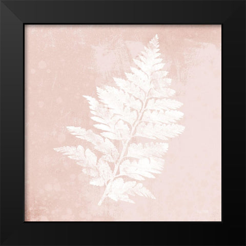 Blush Fern II Black Modern Wood Framed Art Print by House Fenway