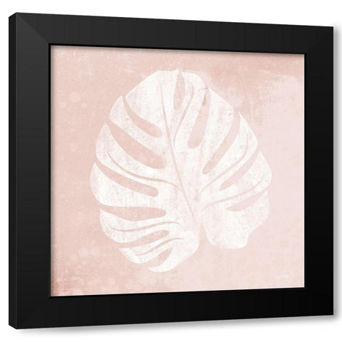 Blush Fern III Black Modern Wood Framed Art Print by House Fenway