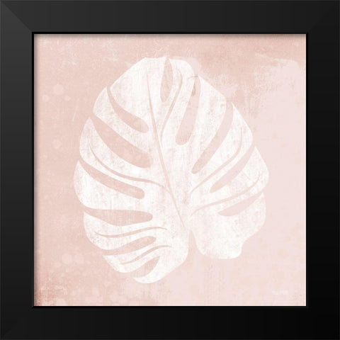 Blush Fern III Black Modern Wood Framed Art Print by House Fenway