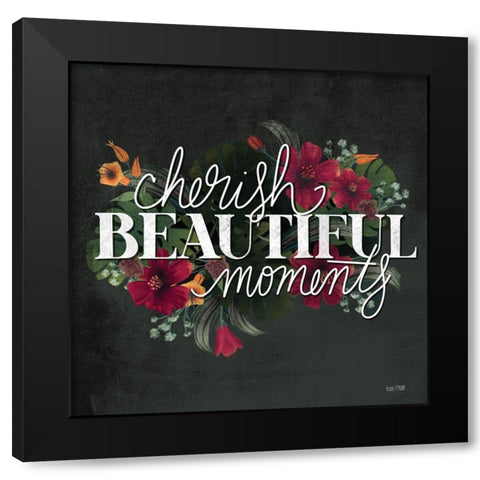 Cherish Moments Black Modern Wood Framed Art Print with Double Matting by House Fenway